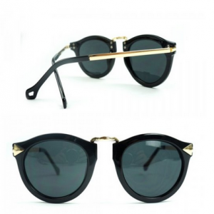 Cupid Arrow Frame Sunglasses Black